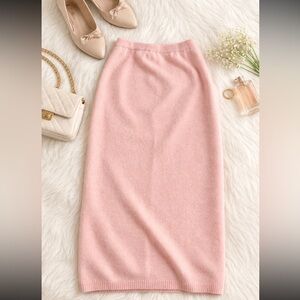Lambswool Angora Knit Midi Pencil Skirt CMI Collections Romantic Minimalist READ